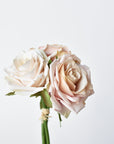 7.5" Faux Pink/Cream Rose Bundle (3)
