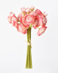 10.5" Faux Light Pink Ranunculus Stem Bundle