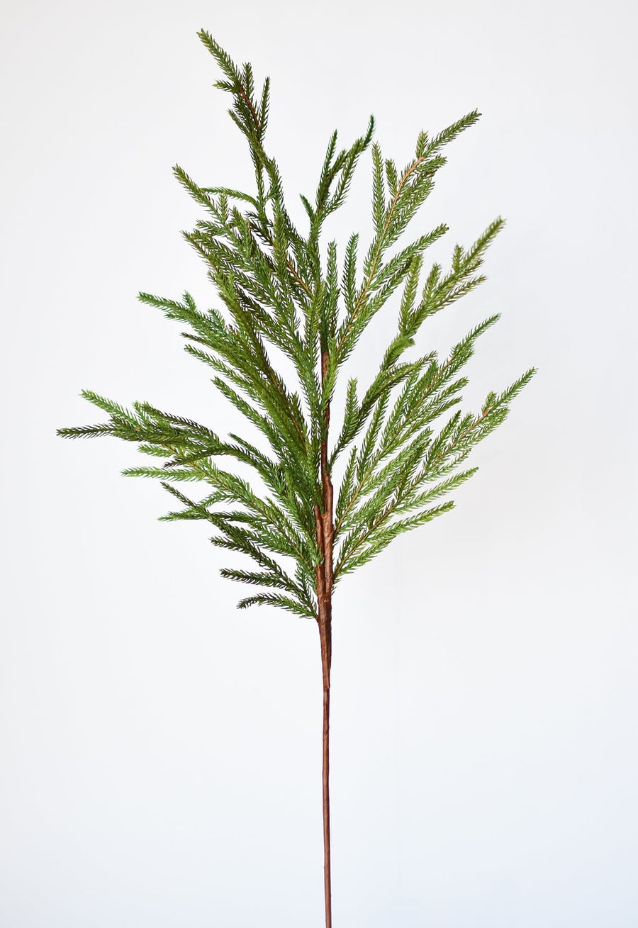 36" Faux Green Norfolk Pine - Cypress Spray Stem