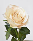 22" Faux Beige Rose Bud Spray Stem