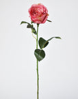 22" Faux Large Rose Bud Stem Cerise / Pink