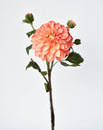 23.5" Faux Coral Dahlia w/Bud Stem