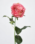 22" Faux Large Rose Bud Stem Cerise / Pink