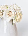 7.5" Faux Cream Rose Bundle (3)