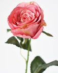 22" Faux Large Rose Bud Stem Cerise / Pink