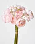 10" Faux Pale Pink Ranunculus Stem Bundle
