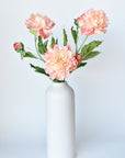 28" Faux Peach Peony Stem