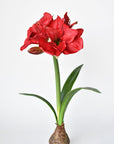 21" Faux Standing Red Amaryllis w/ Bulb