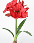 21" Faux Standing Red Amaryllis w/ Bulb