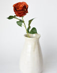 22" Faux Large Rose Bud Stem Deep Orange