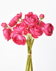 10.5" Faux Dark Pink Ranunculus Stem Bundle