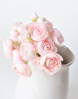 10" Faux Pale Pink Ranunculus Stem Bundle