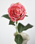 22" Faux Large Rose Bud Stem Cerise / Pink