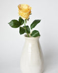 22" Faux Large Rose Bud Stem Yellow