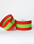 2.5" x 10yd Red + Lime Velvet Ribbon
