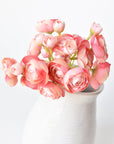 10.5" Faux Light Pink Ranunculus Stem Bundle