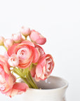 10.5" Faux Light Pink Ranunculus Stem Bundle