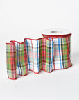 4" x 10yd Stewards Plaid Dupioni Ribbon