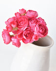 10.5" Faux Dark Pink Ranunculus Stem Bundle