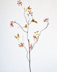 38" Faux Orange Berry Branch Stem