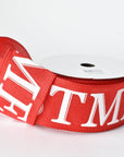 2.5" x 10yd Red Merry Christmas Ribbon