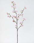 36" Faux Quince Blossom Pink Stem Flowering Branch