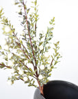 21” White Berry Boxwood Greenery Stem