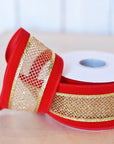 2.5" x 10yd Red/Gold Mesh Ribbon