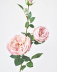 29" Faux Light Pink Cabbage Rose Stem