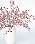 29" Faux Red Sugar Berry Spray Stem