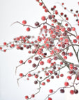 29" Faux Red Sugar Berry Spray Stem