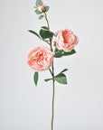29" Faux Cabbage Rose Stem Peach Pink