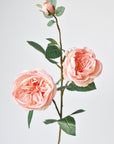 29" Faux Cabbage Rose Stem Peach Pink
