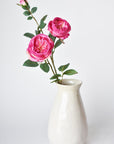 29" Faux Fuchsia Cabbage Rose Stem
