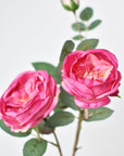 29" Faux Fuchsia Cabbage Rose Stem
