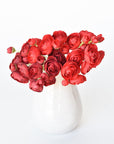 10.5" Faux Red Ranunculus Stem Bundle