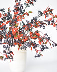 34" Faux Blue Berry w/ Red Foliage Stem