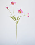 24" Faux Pink Poppy Stem