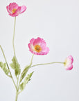 24" Faux Pink Poppy Stem
