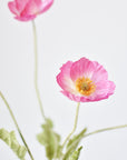 24" Faux Pink Poppy Stem