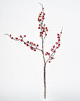 29" Faux Iced Red Berry Stem