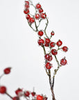 29" Faux Iced Red Berry Stem