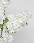 40" Faux Cherry Blossom Branch Stem Cream