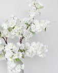 40" Faux Cherry Blossom Branch Stem Cream