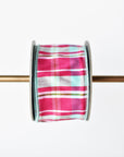2.5" x 10yd Fuchsia and Blue Plaid Ribbon