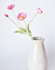 24" Faux Pink Poppy Stem