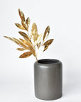 19" Faux Gold Bay leaf Stem