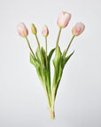 18" Faux Tulip Stem Bundle Blush Pink