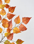 26" Faux Birch Leaf Stem Red / Orange / Yellow