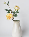 29" Faux Cabbage Rose Stem Yellow / Apricot